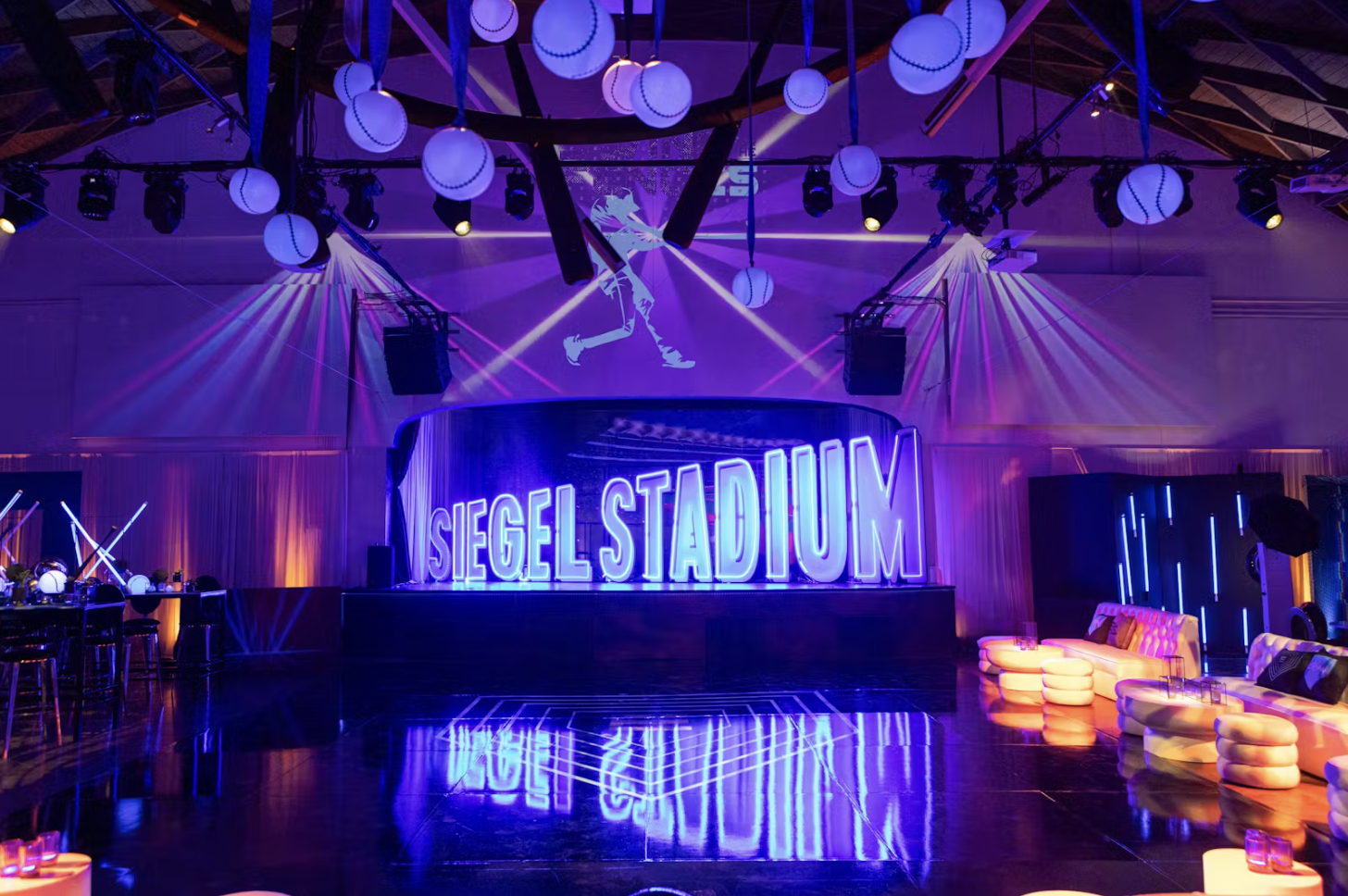 Baseball Bar Mitzvah Theme at Candela La Brea | Main Stage