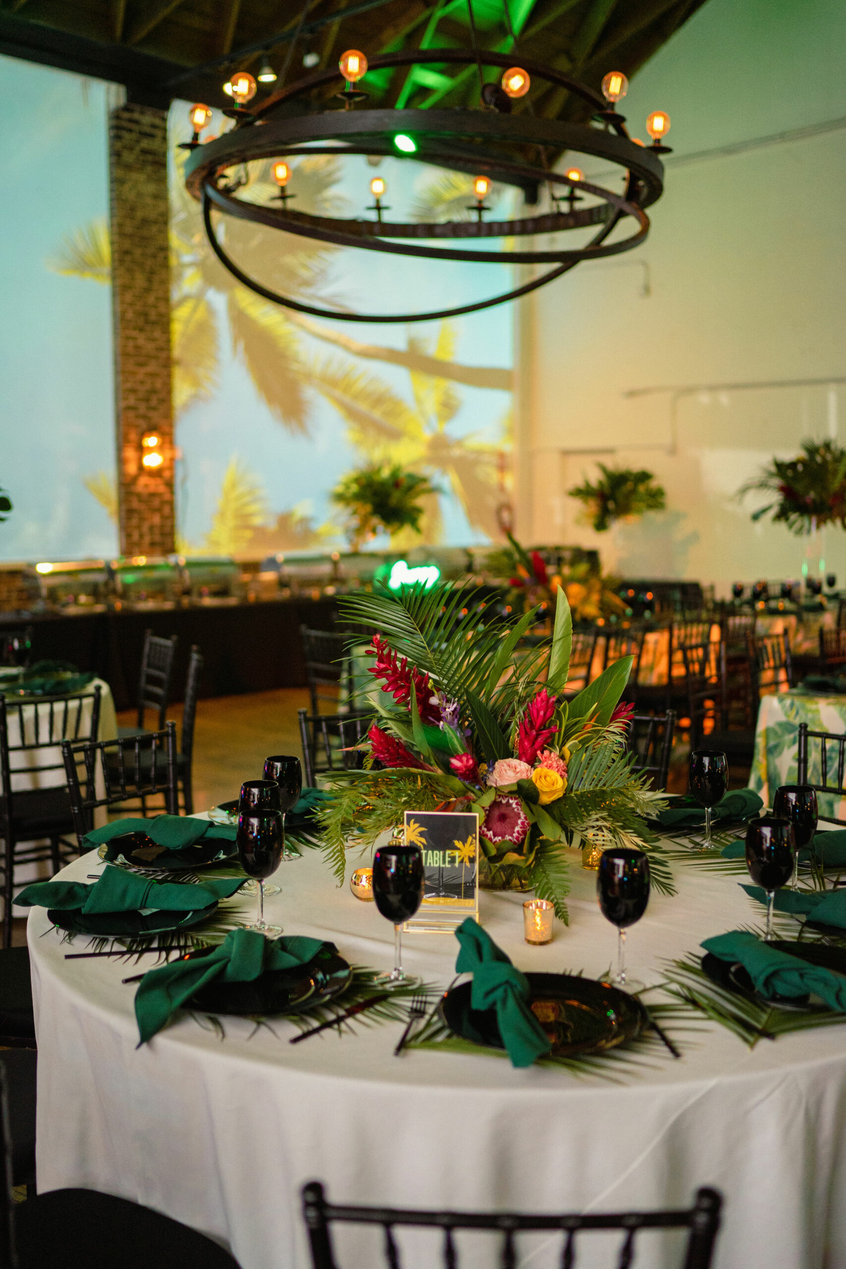 Tropical Forest Bar Mitzvah Theme at Candela La Brea